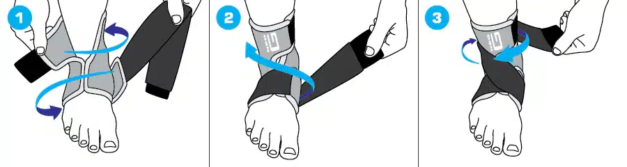 ANKLE SUPPORT FIGURE 8 STRAP How to Apply