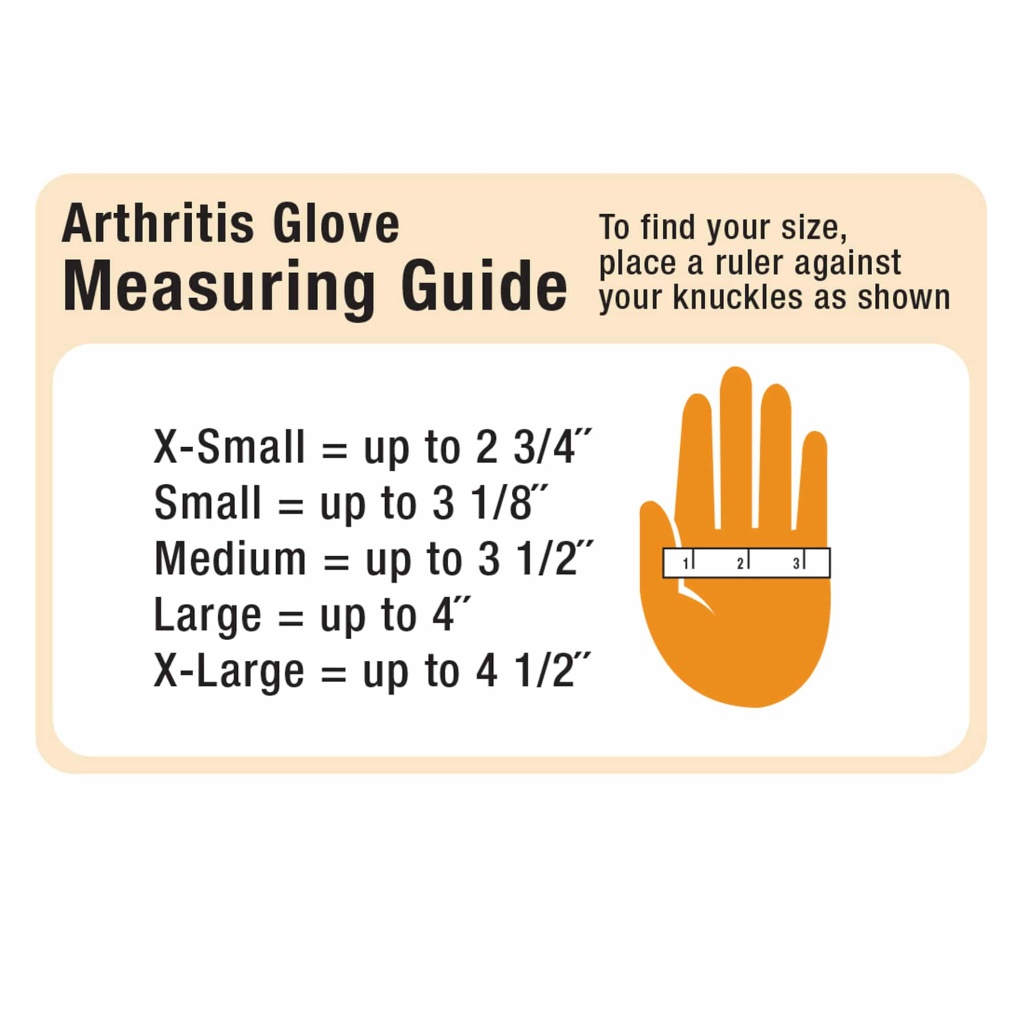 IMAK Arthritis Gloves Measuring Guide