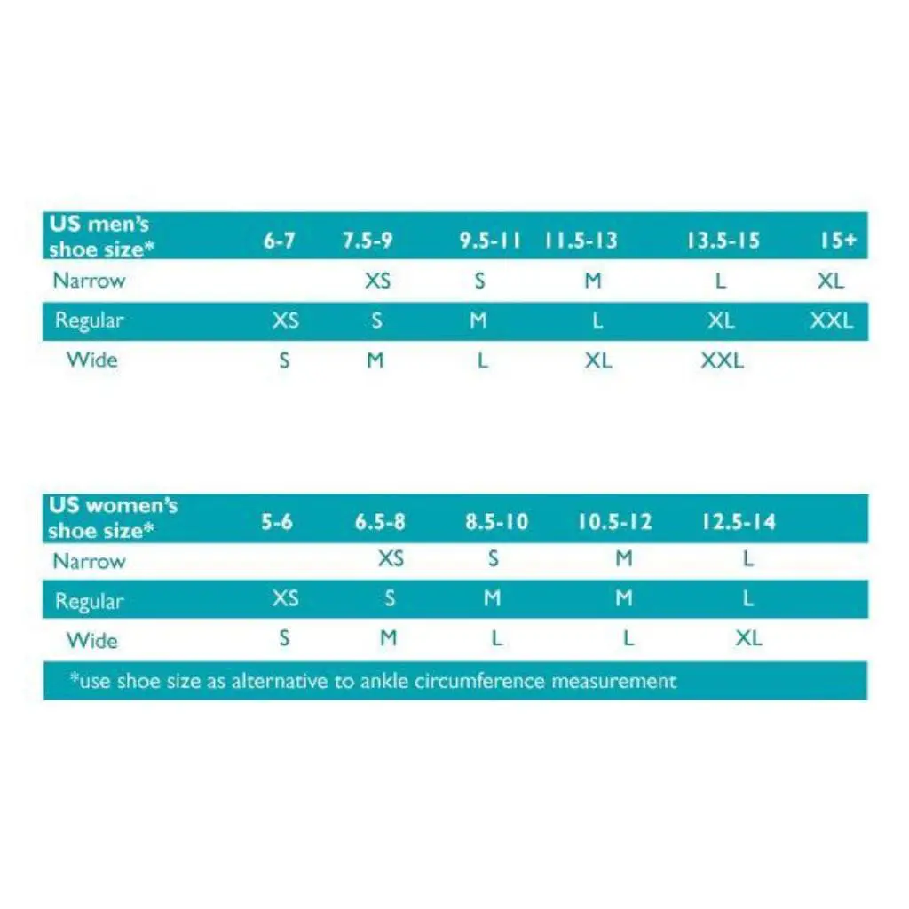 aso ankle brace size guide