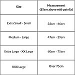 donjoy reaction web knee brace size chart