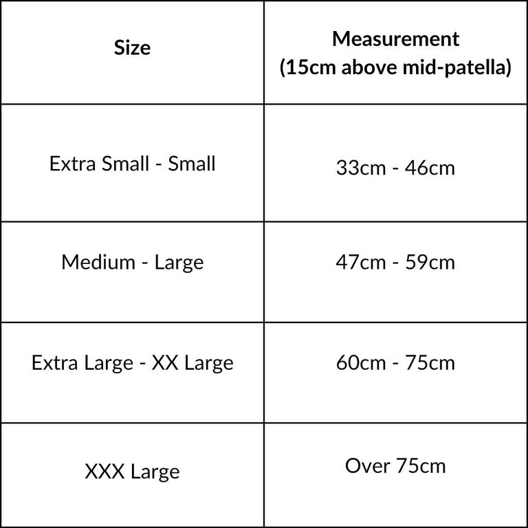 donjoy reaction web knee brace size chart