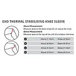 thermoskin exo stabilising knee sleeve size chart